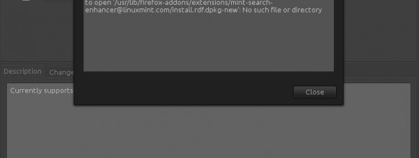 Resolvendo erro update do mint-search-addon 2012.05.11