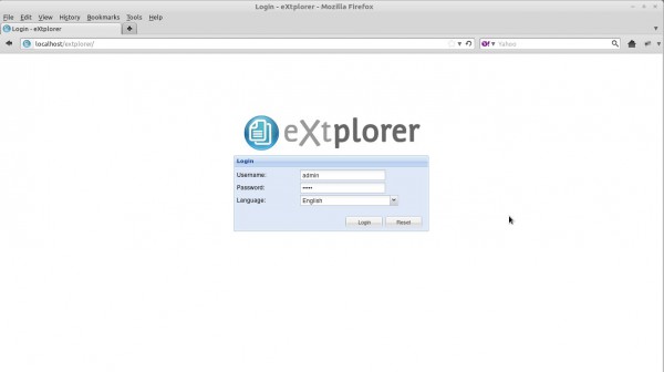 Login do Extplorer Formulario de Login