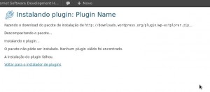 Erro na instalação do wp-eXtplorer Erro na instalação do wp-eXtplorer
