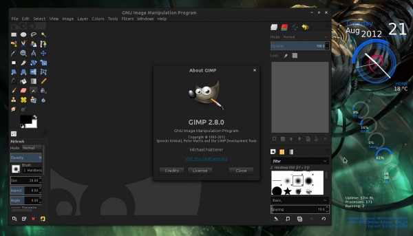 Gimp 2.8 about gimp 2.8
