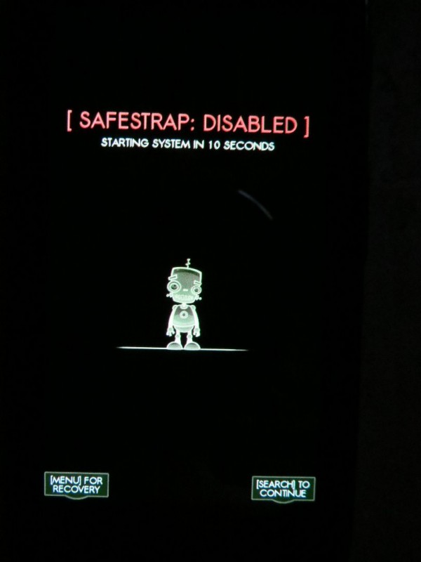 Safestrap opções de menu