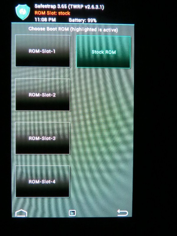 Safestrap Boot Options