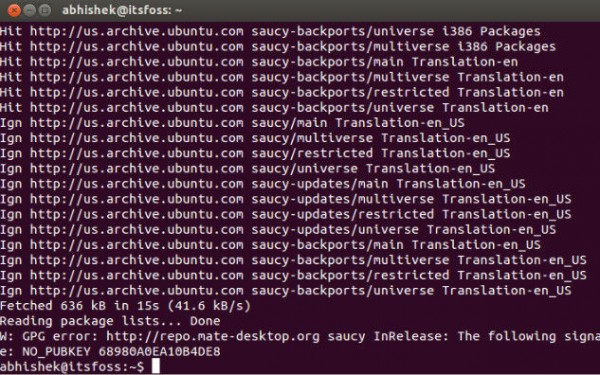 GPG Error NO_PUBKEY