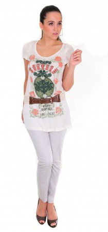 BLUSA MALHA MANGA DRAPEADA